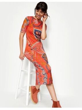 Farm Rio Anthropologie Giannina Knit Midi Dress Size M